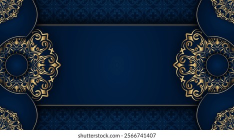 Luxury background with golden mandala ornament