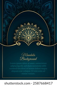 Luxury background with golden mandala ornament