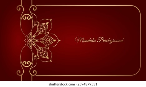 Luxury background with golden mandala ornament