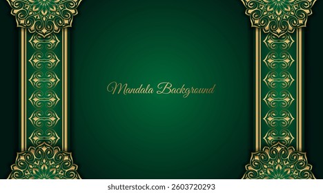 Luxury background with golden mandala ornament