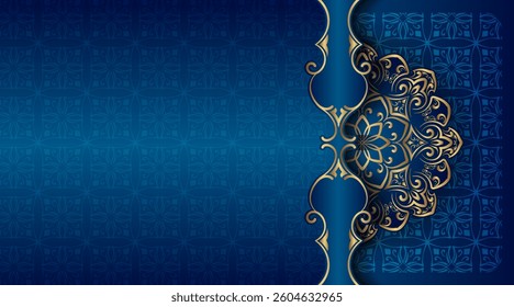 Luxury background with golden mandala ornament