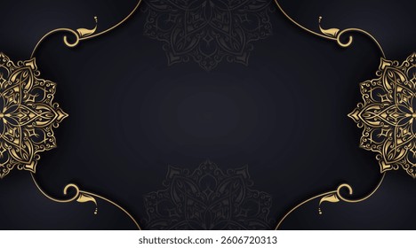 Luxury background with golden mandala ornament