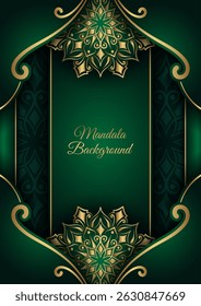 Fundo de luxo com ornamento mandala dourado