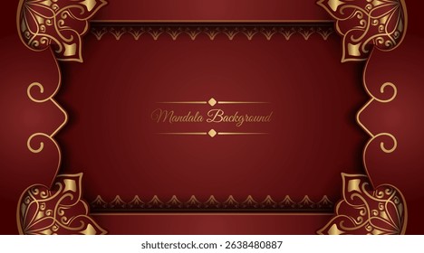 Luxury background with golden mandala ornament