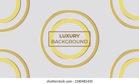 Luxury Background with golden overlapping circles, easy to edit