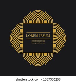 Luxury background. Golden pattern templete, name card template