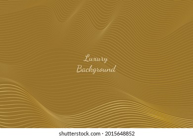 Resumen De Lujo Con Líneas De Ola Dorada. Vector de fondo de escritorio