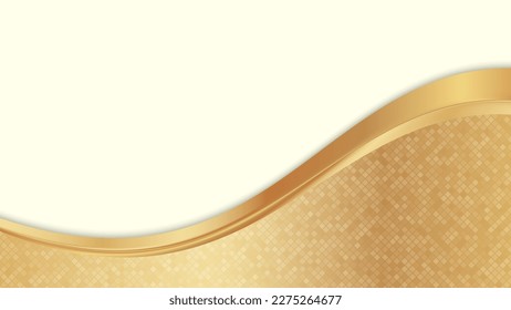 Luxury background with golden wave. Vector design