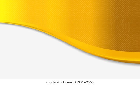 Fondo de lujo con la onda de oro. Diseño de Vector