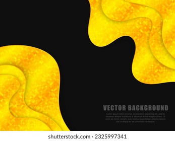 Luxury background with golden waves. Vector design