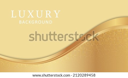 Luxury background with golden waves. Vector design