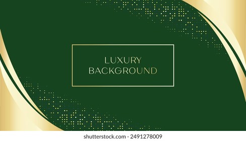 luxury background with green emerald shiny gold gradient and text space. Premium expensive bussiness element for comercial and promotion. Real Estate, luxury brand, fashion, feminime