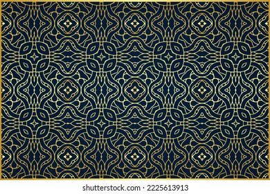 Luxury background with islamic, persian, indian ornament, arabesque, arabic geometric golden texture. Stained glass style.