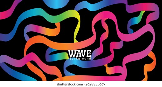 Patrón de línea de fondo de lujo fresco simple, línea degradada, línea de color