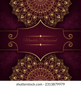 luxury background, with mandala ornament