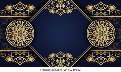 fondo de lujo con adorno de mandala