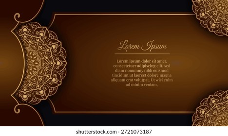 Fondo de lujo con adorno de mandala
