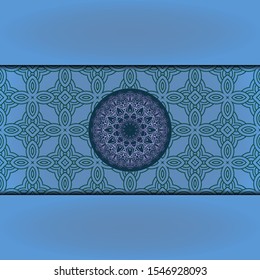Luxury background. with  mandala Vector card template