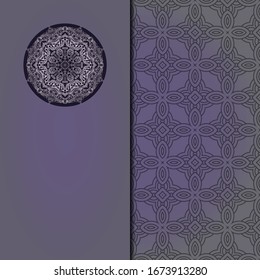 Luxury background. with mandala Vector card template. 