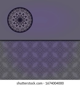  Lujo en el fondo. con plantilla de tarjeta de vector mandala. 