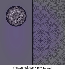 Luxury background. with mandala Vector card template. 