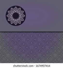 Luxury background. with mandala Vector card template. 