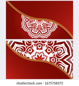  Lujo en el fondo. con plantilla de tarjeta de vector mandala. 
