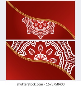 Luxury background. with mandala Vector card template. 