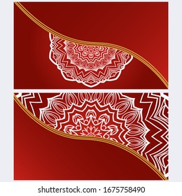  Lujo en el fondo. con plantilla de tarjeta de vector mandala. 