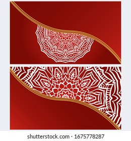  Lujo en el fondo. con plantilla de tarjeta de vector mandala. 