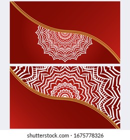  Lujo en el fondo. con plantilla de tarjeta de vector mandala. 