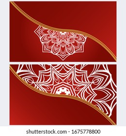  Lujo en el fondo. con plantilla de tarjeta de vector mandala. 