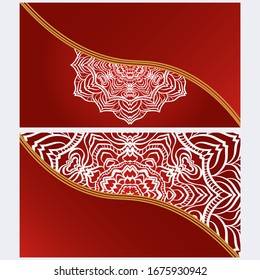 Luxury background. with mandala Vector card template. 