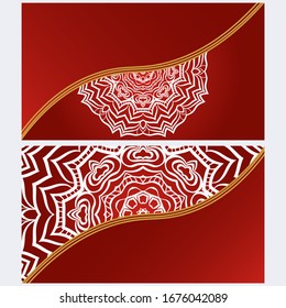 Luxury background. with mandala Vector card template. 