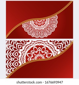  Lujo en el fondo. con plantilla de tarjeta de vector mandala. 