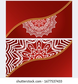 Luxury background. with mandala Vector card template. 