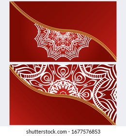 Luxury background. with mandala Vector card template. 