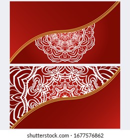 Luxury background. with mandala Vector card template. 