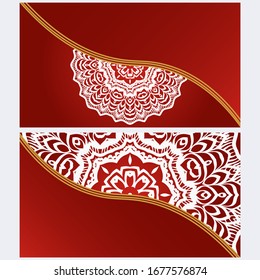  Lujo en el fondo. con plantilla de tarjeta de vector mandala. 