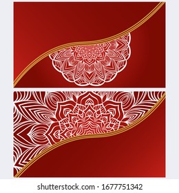 Luxury background. with mandala Vector card template. 