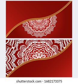 Luxury background. with mandala Vector card template. 