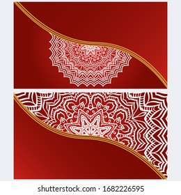 Luxury background. with mandala Vector card template. 