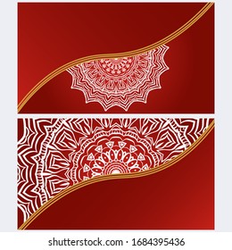 Luxury background. with mandala Vector card template. 