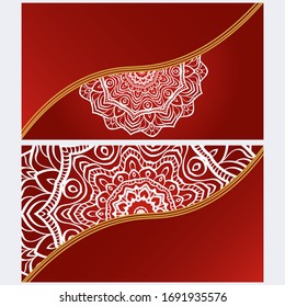 Luxury background. with mandala Vector card template. 