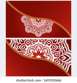 Luxury background. with mandala Vector card template. 