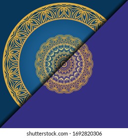 Lujo con Mandala. Ilustración vectorial. Ornament elegante carta de invitación de boda , invitación.