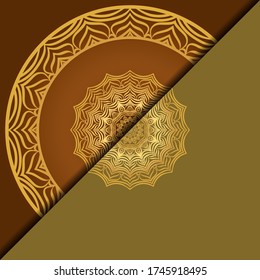Luxuriöser Hintergrund mit Mandala. Vector-Abbildung. Ornament elegante Einladung Hochzeitskarte , einladen.