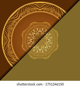 Lujo con Mandala. Ilustración vectorial. Ornamenta elegante tarjeta de invitación de boda , invitación.