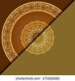 Lujo con Mandala. Ilustración vectorial. Ornamenta elegante tarjeta de invitación de boda , invitación.