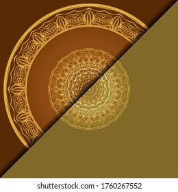 Lujo con Mandala. Ilustración vectorial. Ornamenta elegante tarjeta de invitación de boda , invitación.